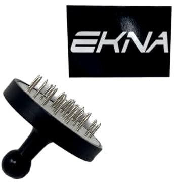 EKNA Shisha Lochstecher in schwarz - Shisha Alufolienstecher für peferkten Rauchgenuss - Locher Poker + EKNA Sticker (schwarz)