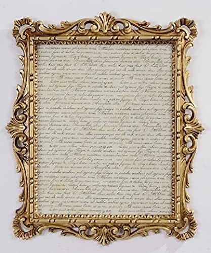 artissimo Hängerahmen Bilderrahmen Barock Gold mit Glas 43x37 cm Rahmen Fotorahmen 31cm x 25cm Antik Stil Barockrahmen Prunkrahmen dekorativer Rahmen C532 Gold Bilderrahmen