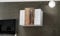 möbelando Hängeschrank Wandschrank Wohnzimmerschrank Holzschrank Schrank Catania I Weiß Hochglanz/Ahorn Nachbildung