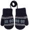 Kinder Winter Handschuhe Fäustlinge Baby Cartoon Fausthandschuh Halshandschuhe Dicke Doppelt Strickhandschuh mit Plüsch,0-3 Jahre alt, Spielen, Laufen, Skifahren Bedarf (Schneeflocke Marine)