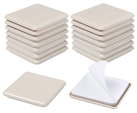 RCHYFEED 2.5 inch Furniture Sliders and Gliders for Carpet, 16 PCS Self-Adhesive Moving Slider and Glider 63.5mm for Table and Chair Legs Square, Reusable Furniture Slider Mover Pads Heavy Duty