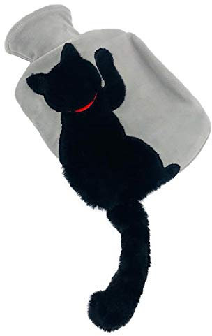 Timpfee Wärmflaschen-Plüsch-Bezug, niedliche Katze, Handwärmer, Winter warme Vorräte für Schmerzlinderung, Rücken, Nacken, Schultern – abnehmbar, waschbar und wiederverwendbar