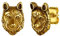 U7 Ohrringe für Damen Goldene Wolfskopf Ohrringe Edelstahl Wikinger Wolf Ohrringe für Männer Frauen Gotik Punk Wolfskopf Ohrstecker 18k vergoldet Ohr Piercing Modeschmuck Accessoire für Geburtstag