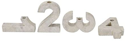 Posiwio - 110 - Advents - Kerzenhalter, Beton, 1-4 für den Advent, 1 Set, Creme, Jede Zahl 18cm