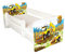 AS-TOR Kinderbett Jugendbett Igor 70x140cm mit Matratze und Abnehmbarem Geländer - Bett Schlafzimmer Kindermöbel Kinderbetten für Mädchen und Junge, Massivholz, Solide und Sicher, Bagger