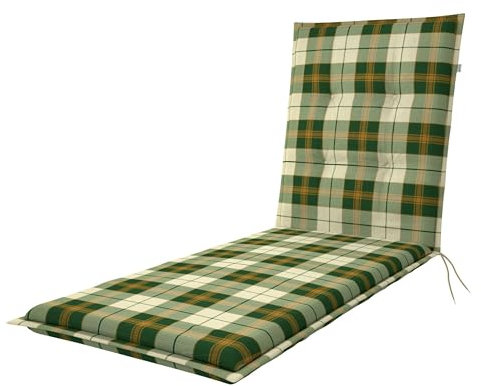 Doppler / Rollliege Spot/Gartenliege Auflage/Rollliege/ca. 195 x 60 x 5 cm/Beige Kariert