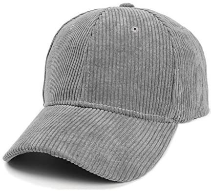 JOYISURE Baseball Cap Herren Damen Einfarbige Cord Baseballmütze Beiläufiger Schirmmütze Einstellbar Atmungsaktiv Baseballkappe UV-Schutz Kappe für Draussen,Sport und Reisen,Dunkelgrau, Einheitsgröße