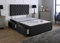 Plush Velvet Divan Bed Base with Chesterfield Headboard (No Mattress) (Black, 2FT6 - 0 Drawers)