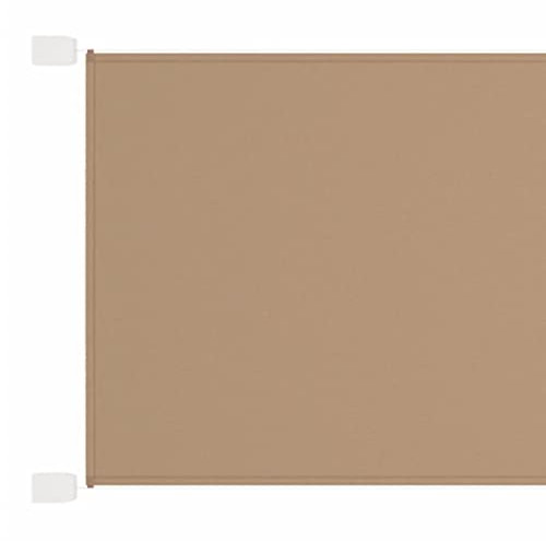 vidaXL Senkrechtmarkise Sichtschutz Windschutz Sonnenschutz Markise Vertikalmarkise Seitenmarkise Balkon Garten Terrasse Taupe 140x360cm Oxford-Gewebe