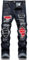 AITITIA Men's Biker Zipper Deco Washed Straight Fit Jeans, 6622 Blue, 36
