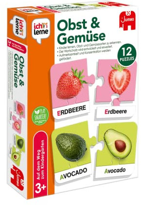 Jumbo - ich lerne Obst & Gemüse – Lernspiel ab 3 Jahren - Kinderspiel für Kindergarten und Vorschule