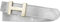 Zakatte • Damen Gürtel aus Kunstleder mit H-Schnalle Hüftgürtel Taillengürtel Damengürtel BS058 (Silber-Gold, 90 cm)