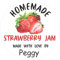 39 Personalised Strawberry Jam Jar Labels, Stickers