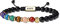 GAVU Bracelet Chakra Pierre Tourmaline Noire Charm OM S 16cm