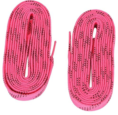 2 Paar Skate Hockey Schnürsenkel,Inline Hockey Schnürsenkel,Schnürsenkel für Eishockey-Schlittschuhe | Gewachst | Auch für Inlineskates & Rollschuhe geeignet