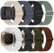 Zspoly 8 Stück Armband Kompatibel mit Fitbit Versa 3/4/Sense/Sense 2, Weiches Elastisches Nylon Sport Armband, Für Damen Herren