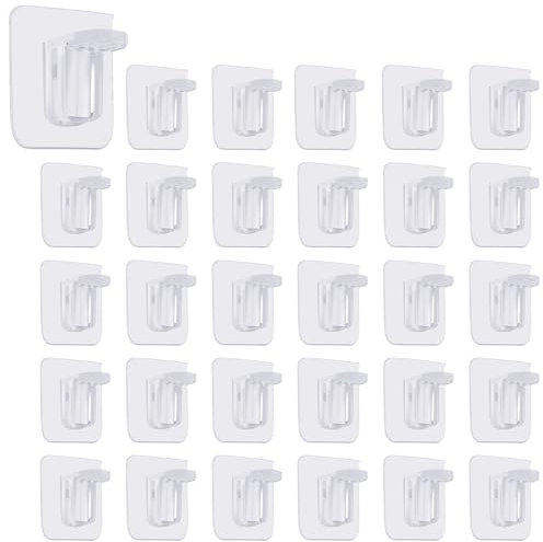 Punch Free Shelf Support Peg Self Adhesive Shelves Clips for Kitchen Cabinet Closet Brackets Book Closet Clapboard Layer (30)