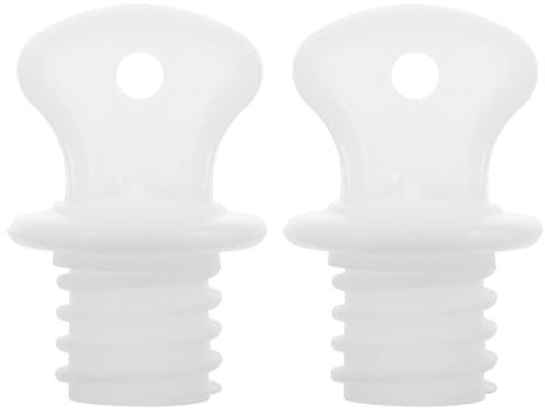 GLEAVI Hot Water Bottle Plug 2pcs Hot Water Bottle Stopper Rubber Small White Cover Lids