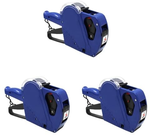 Gatuida 3 StüCk Preisauszeichner, Etiketten 1 Linie 8 Zeichen und Ziffern MX-5500, x 3 x 14 cm Preisschilder, Preisauszeichner GeräT Verwendung im BüRo, Blau