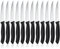 hunnycook Couteau à steak 12 pièces, Couteau de table à lame crantée, Set de couteaux à petit déjeuner en acier inoxydable, Set de couteaux à steak pour la maison et le restaurant, Lavable en machine