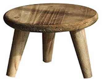 PerGar Mini-Holzhocker-Ausstellungsständer, Kreative Kleine Hocker, Runder Hocker, Pflanzenständer, Blumentopfständer, Balkon-Gartenmöbel, Verschiedene Schieß-Requisiten für Drinnen und Draußen, L(S)