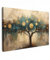 MuchoWow© Leinwandbilder Groß 120x80 cm XXL Wall Art Decoration Bilder für die Wand Schlafzimmer Deko Canvas Painting Wanddekoration Wohnzimmer Baum - Kunst - Mond - Aquarell
