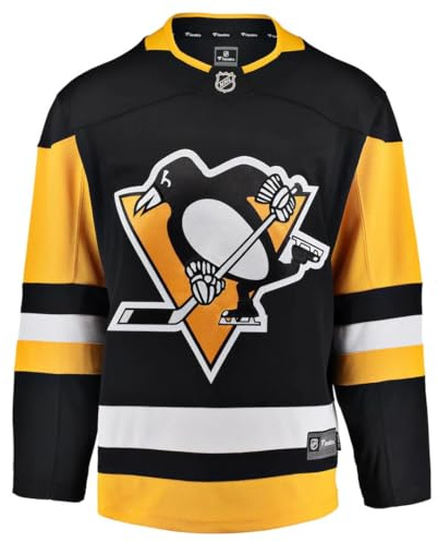 Fanatics NHL Youth Pittsburgh Penguins Home Breakaway lizenziertes Hockey-Trikot, Schwarz, Schwarz, L