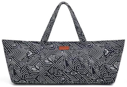 ELENTURE Large Yoga Mat Bag for Women Men, Travel Gym Bag for Pilates, Office, Beach Workout, Mat Tote Carrier with Strap for 1/4 1/2 Thick Exercise Mat