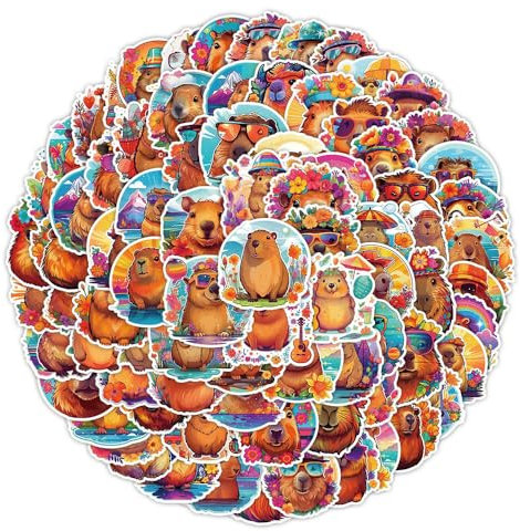 Cartoon Mole Stickers for Teens Boys Girls Kids, Cute Waterproof Vinyl Stickers for Flasks Water Bottles Laptop Luggage Cup Phone Tablet Tablet Car Bike,Lovely Animals Decals Pack[Mole-100Pcs]