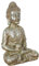 Biscottini Buddha-Statue L 33,5 x T 23,5 x H 51,5 cm – Möbel-Buddah aus bemaltem Harz – Dekofigur für den Innen- und Außenbereich