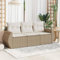 Faroom Balkon Sofa mit Stauraum Gartensofa 3 Sitzer Lounge Sofa Outdoor Rattansofa Sitzecke Balkon Lounge Klein Couch Gartenlounge Polyrattan Balkonmöbel beige and Cream 3-tlg-Type-A880