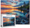 Tucocoo Lake Tahoe Landschafts-Puzzle für Erwachsene, 1000 Teile, atemberaubende Sonnenuntergang-Landschaft, Kunst-Puzzle, 50 x 70 cm, Bunte DIY-Puzzles für Heimdekoration, Familienpuzzle, perfekt