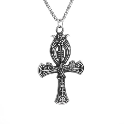 Sopodbacker Halskette Ketten Schmuck Herren Frauen Anhänger Necklacekreuz Anhänger Halskette Antikes Amulett Accessoire Männer Frauen