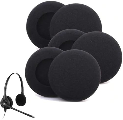 GXGM 6 Pièces Mousse Casque, Mousse Pour Casque Audio, Coussinets De Rechange Pour Casque Logitech H330 / H340 / H390 / H600 / H609 / H760,Protection Casque Audio