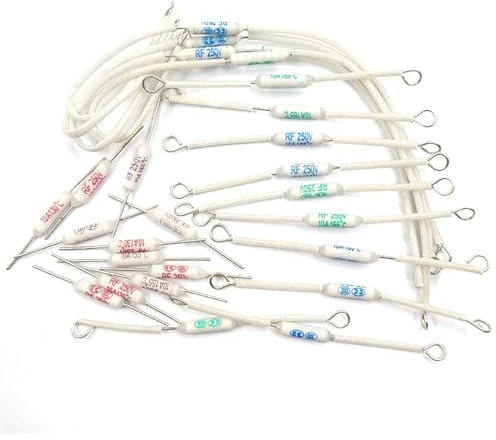 5PCS RF Temperature Switch 10A/130C/155C/165C/185C 15A/20A/185C 20A/216C/240C Rice Cooker Ceramic Thermal Fuse Cutoff(RF15A-185C)