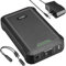 Rapthor Batteria ricaricabile agli ioni di litio da 12 V 6500 mAh/5 V 13000 mAh e uscita CC e caricatore rapido per strisce LED, router, telecamere di sorveglianza, telefoni telescopici, ecc