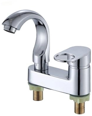 Bathroom Tap Faucet Sink Washbasin 1pcs 360° Rotating Cold and Double Hole Faucets