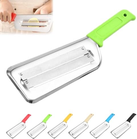 Dual Blade Julienne Cutter – Stainless Steel Shredder Knife,Multifunctional Stainless Steel Shredder & Slicer for Vegetables, Cabbage, and More