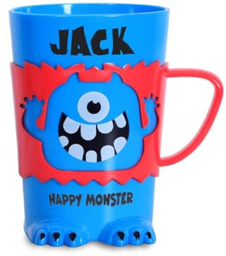 History & Heraldry Personalised Monster Mug – Pre Personalised with Popular Names Funny Monster Shaped - Unique Gift for Birthdays, Halloween, or Christmas (Jack)