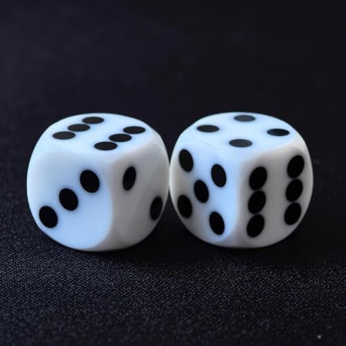 Bescon - Dadi professionali di precisione per backgammon, angolo rotondo 9/16 (14,3 mm) con angolo smussato, senza numero di serie
