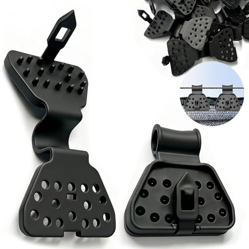 Paquete de 60 clips de tela de sombra, clips gruesos y resistentes para tela de sombra, red reutilizable para malla de jardín, toldos de patio e invernadero de verduras