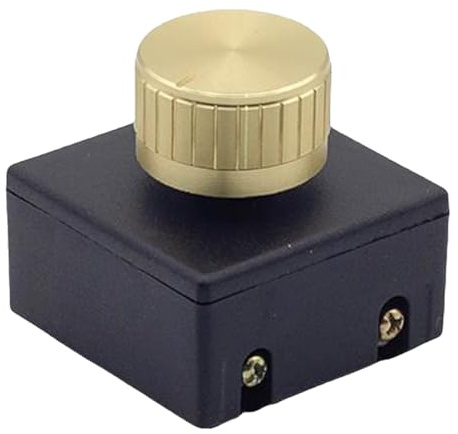 Fenteer Interrupteur Variateur de Lumière pour Lampe de Chevet avec Bouton Rotatif Réglable Accessoire D'Éclairage En Pp Compatible Halogène Adapté pour, or