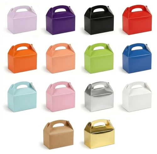 MeiQraft 42-Piece Cake Box Set – 14 Color Handled Gift Boxes for Birthday, Wedding & Party Favors, Perfect for Baking Packaging, Holiday Gifts, Party Favors & Daily Use