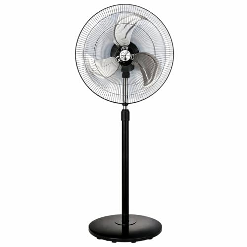 Ventilador de Pie Industrial OSO 80W Potente y Silencioso, 3 Velocidades, Altura Regulable 130 cm, Oscilante, Base Pesada Estable, 3 Aspas Resistentes, Ventilador para Hogar, Oficina, Taller y Terraza