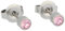 Erstohrstecker Chirurgenstahl Sterile Ohrstecker Zarge mit Stein in rosa