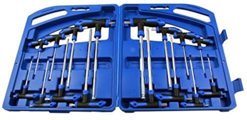 US PRO 16pc T Handle Hex Ball & Torx Set TRX-Star 2-10mm, T10-50 B1587