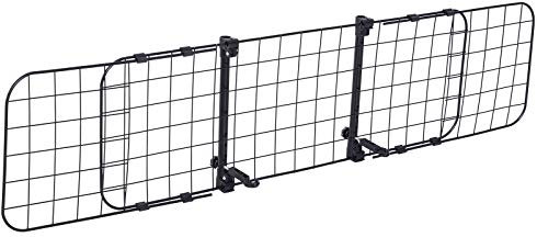 PawHut Heavy Duty Pet Dog Car Barrier Adjustable Ventilated Mesh Wire Guard Auto Vehicle Fence Protector SUVs Black 91-152 cm