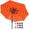 ABCCANOPY Durable Parasol de patio à DEL solaire avec 32 lumières DEL de 2,3 m (orange)