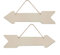 Blank Wooden Plaque Arrow Shape Unfinished Wood with Ropes DIY Crafts Signs for Wedding Valentine's Day Birthday Party Decoration (7.9x2 in, 10 Pcs)