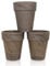 B2S BACK2SEASON Tontöpfe 3 Stück mit Loch Made in Germany dunkel-marmorierter rund grau braunTon Blumentopf Terrakotta Pflanzentopf Tontopf D=15 cm, 3er Set